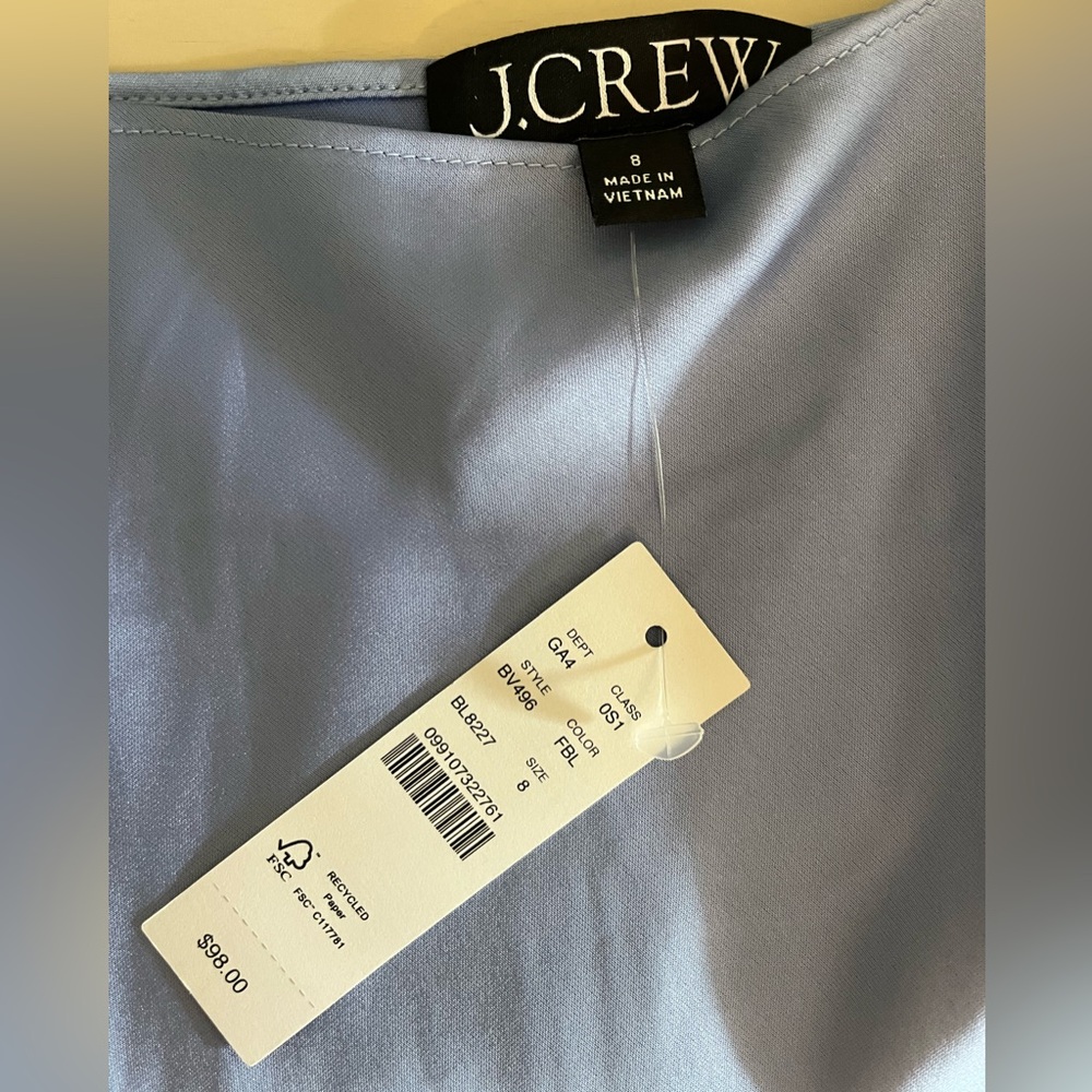 J. Crew Gwyneth Midi Slip Dress Size 8 NWT - Picture 5 of 6